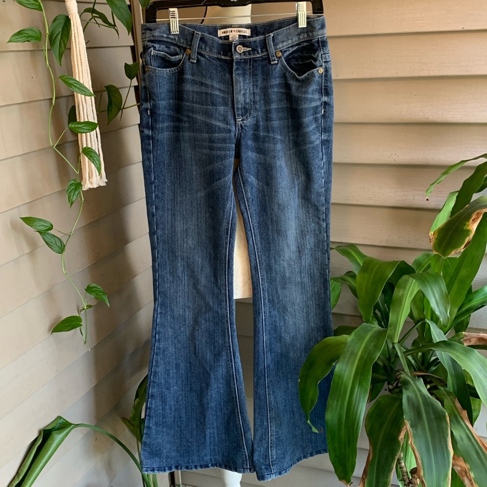 Andrew Charles flare jeans.
